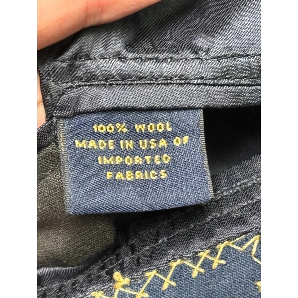 VTG Brooks Brothers Navy 100% Wool 2 Button Suit Men 2Pc Size 42R 34X29 Made USA